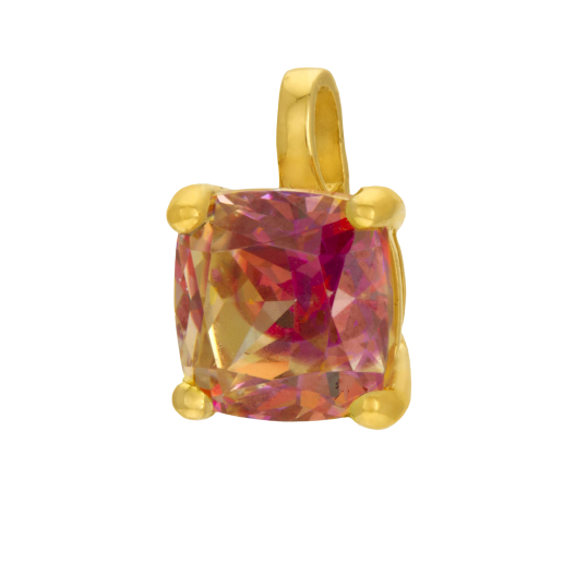 Pendentif en or jaune, oxyde de zirconium