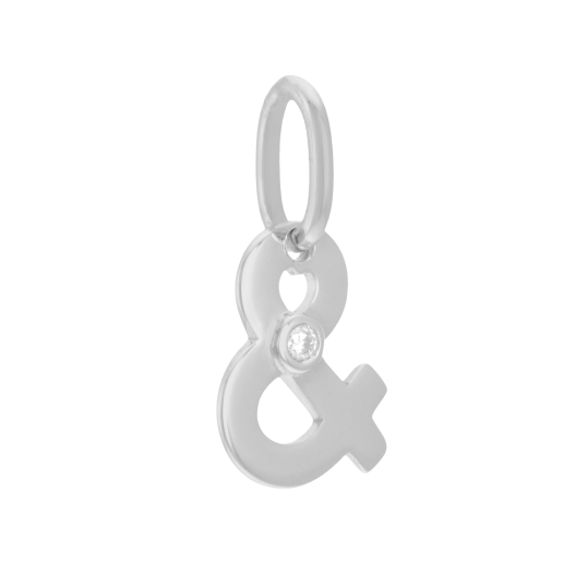 Pendentif en or gris et diamant