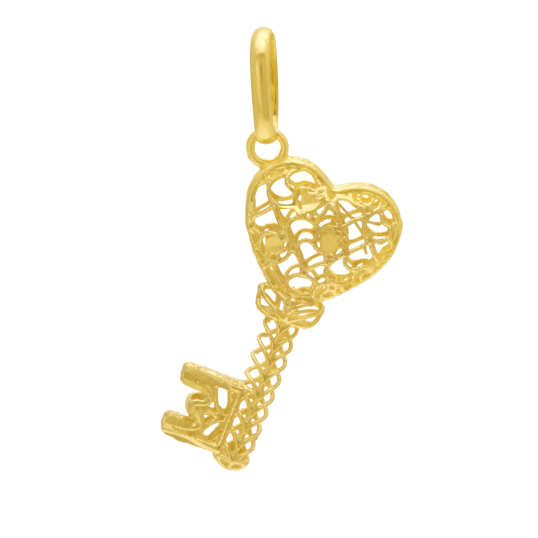 Pendentif en or jaune, clef