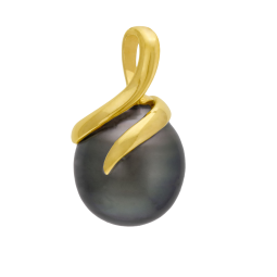 Pendentif en or jaune et perle de culture de Tahiti