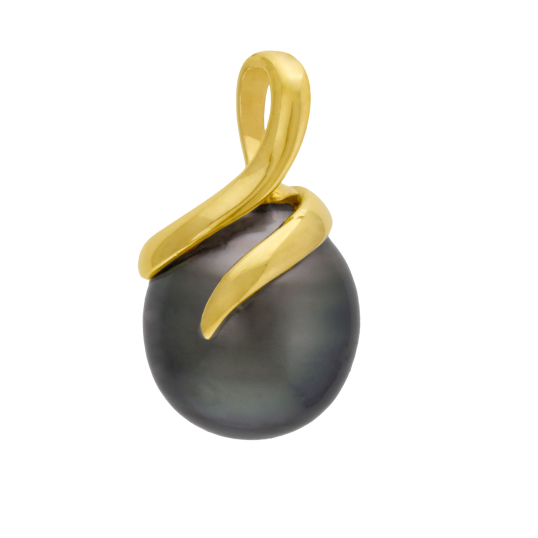 Pendentif en or jaune et perle de culture de Tahiti