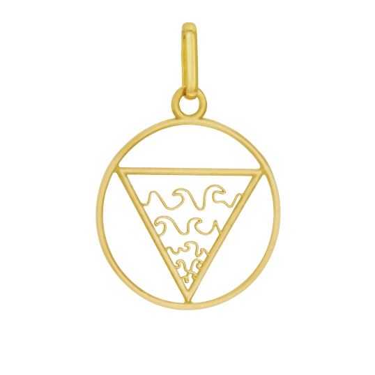 Pendentif en or jaune, Eau