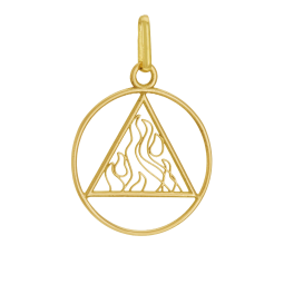 Pendentif en or jaune, Feu