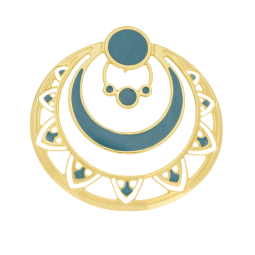 Pendentif en or jaune et laque 