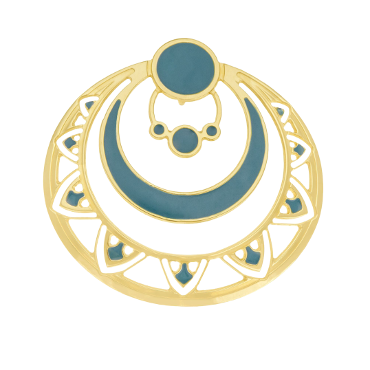 Pendentif en or jaune et laque 