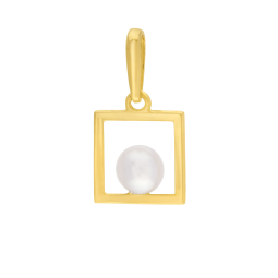 Pendentif en or jaune et perle de culture