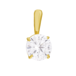 Pendentif en or jaune et oxyde de zirconium