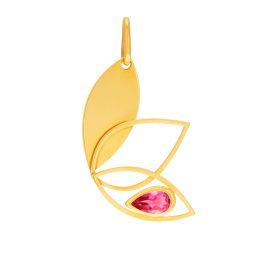 Pendentif en or jaune et oxyde de zirconium