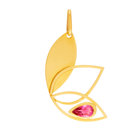 Pendentif en or jaune et oxyde de zirconium Pendentif en or jaune et oxyde de zirconium