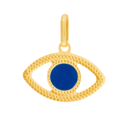 Pendentif en or jaune et laque, oeil