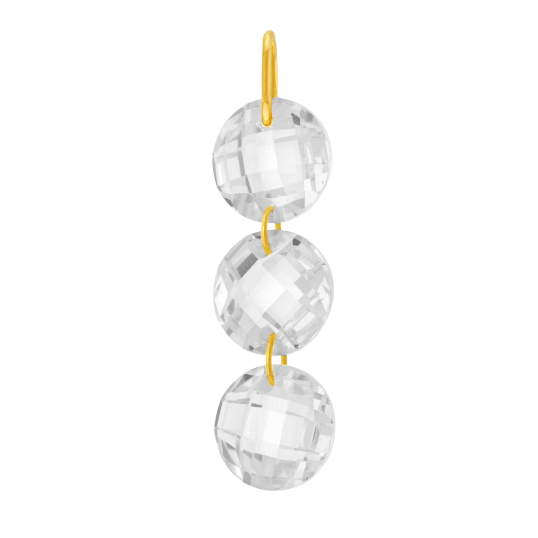 Pendentif en or jaune et oxydes de zirconium