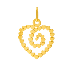Pendentif en or jaune, coeurs