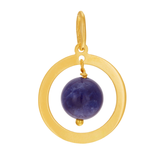 Pendentif en or jaune et lapis lazuli Pendentif en or jaune et lapis lazuli