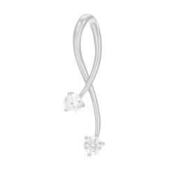 Pendentif en or gris et oxydes de zirconium