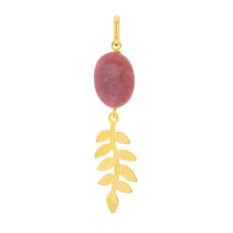 Pendentif en or jaune et rhodonite