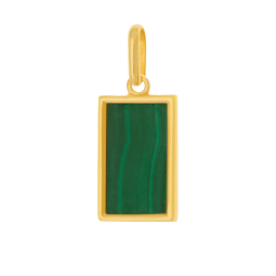 Pendentif en or jaune et malachite 