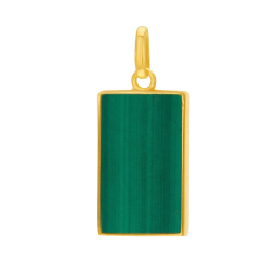 Pendentif en or jaune et malachite 