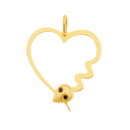 Pendentif en or jaune et oxydes de zirconium