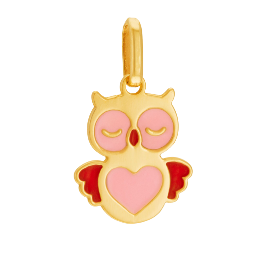 Pendentif en or jaune et laque