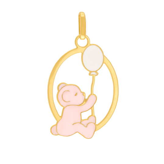 Pendentif en or jaune et laque