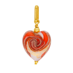 Pendentif en or jaune et verre de Venise