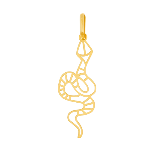 Pendentif en or jaune, serpent
