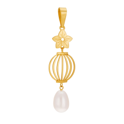 Pendentif en or jaune et perle de culture