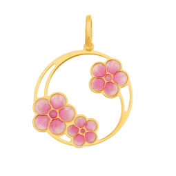 Pendentif en or jaune et laque