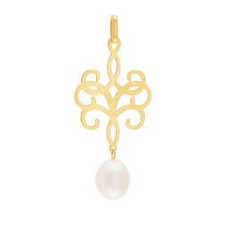 Pendentif en or jaune et perle de culture