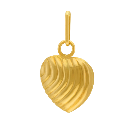 Pendentif coeur en or jaune