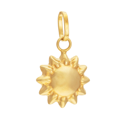 Pendentif en or jaune, soleil