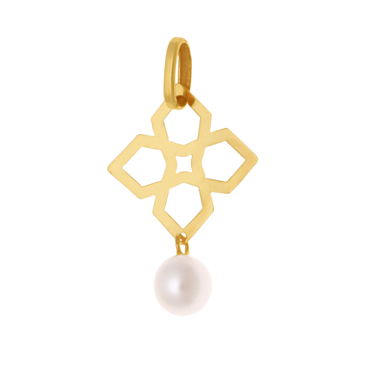Pendentif en or jaune et perle de culture 
