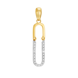 Pendentif or jaune, rhodié et diamants