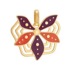 Pendentif en or jaune et laque 