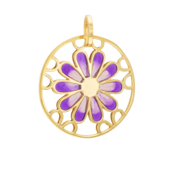 Pendentif en or jaune et laque