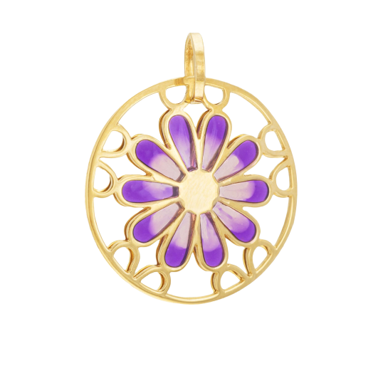 Pendentif en or jaune et laque Pendentif en or jaune et laque