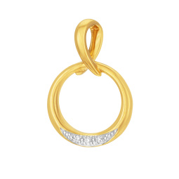 Pendentif en or jaune et rhodié et diamants