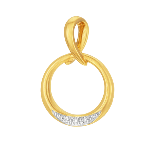 Pendentif en or jaune et rhodié et diamants