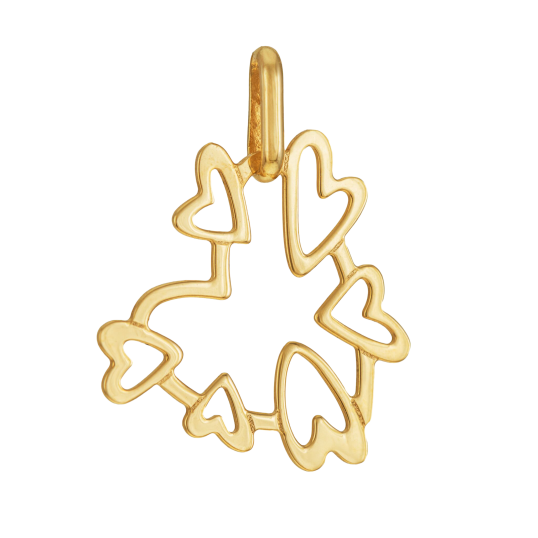 Pendentif en or jaune, coeur