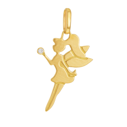 Pendentif en or jaune et diamant, fée