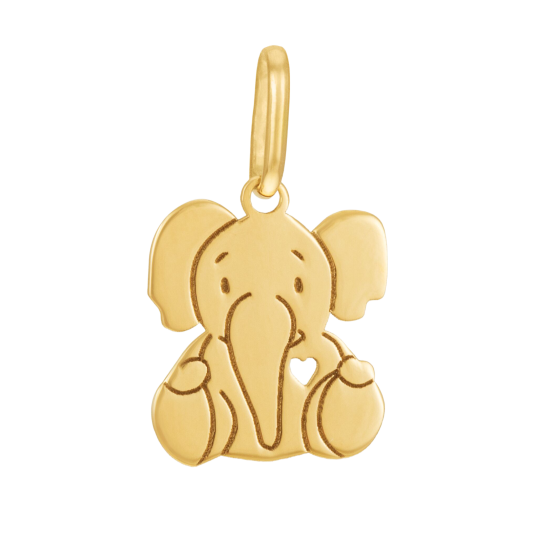 Pendentif en or jaune, éléphant