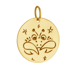 Médaille zodiaque en or jaune, cancer