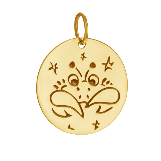 Médaille zodiaque en or jaune, cancer