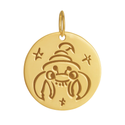 Médaille zodiaque en or jaune, scorpion