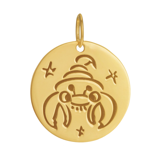 Médaille zodiaque en or jaune, scorpion