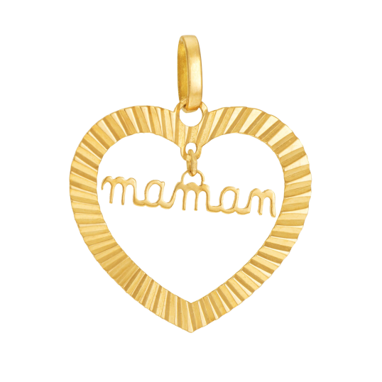 Pendentif en or jaune, Maman