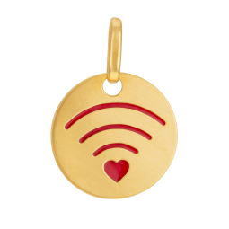 Pendentif en or jaune et laque