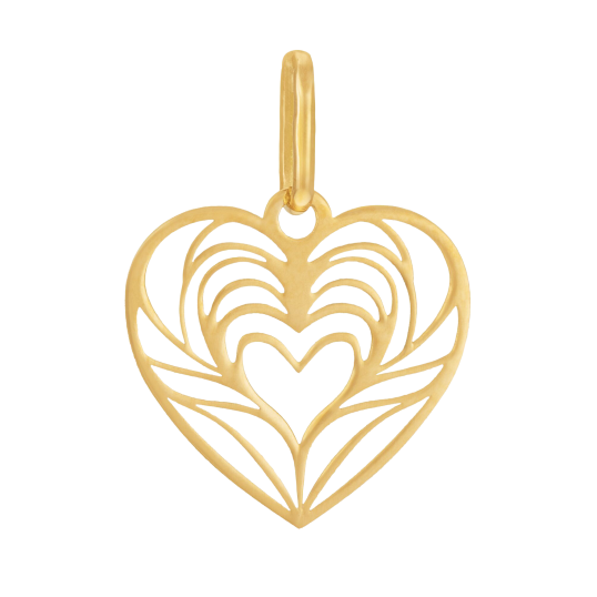 Pendentif en or jaune, coeur