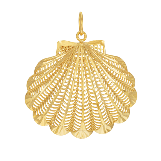 Pendentif en or jaune, coquillage