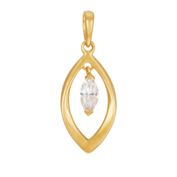 Pendentif en or jaune et oxyde de zirconium